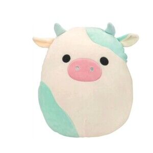 NEW Squishmallows 7.5” Belana Blue White Pink PASTEL plush CUTE cow Plush NWT